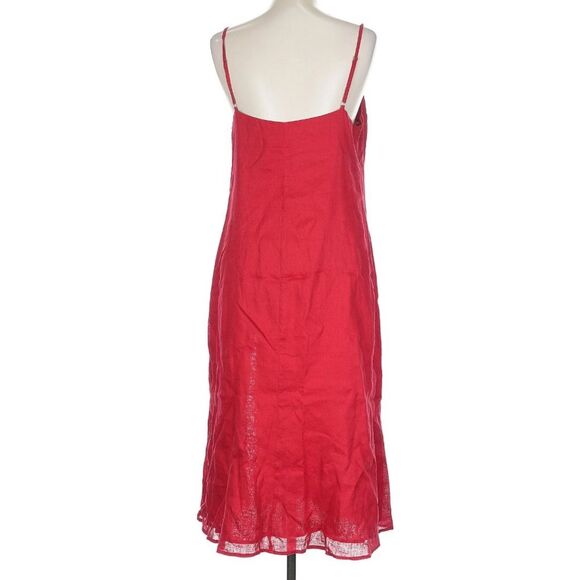 Reformation Brianna High Slit Red Linen Midi Dress Size 10 - Picture 4 of 8
